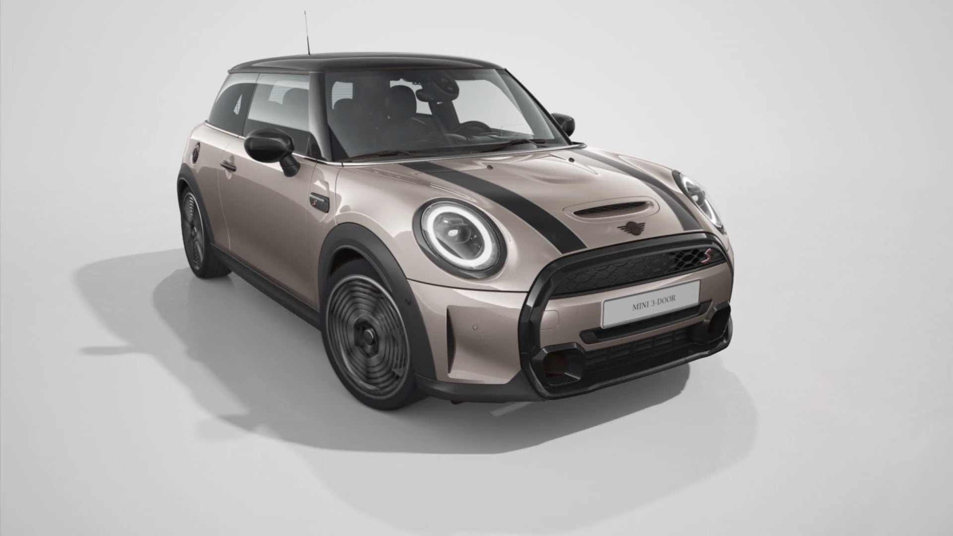 Τρίθυρο MINI – μπροστινή λήψη – γκρι και μαύρο