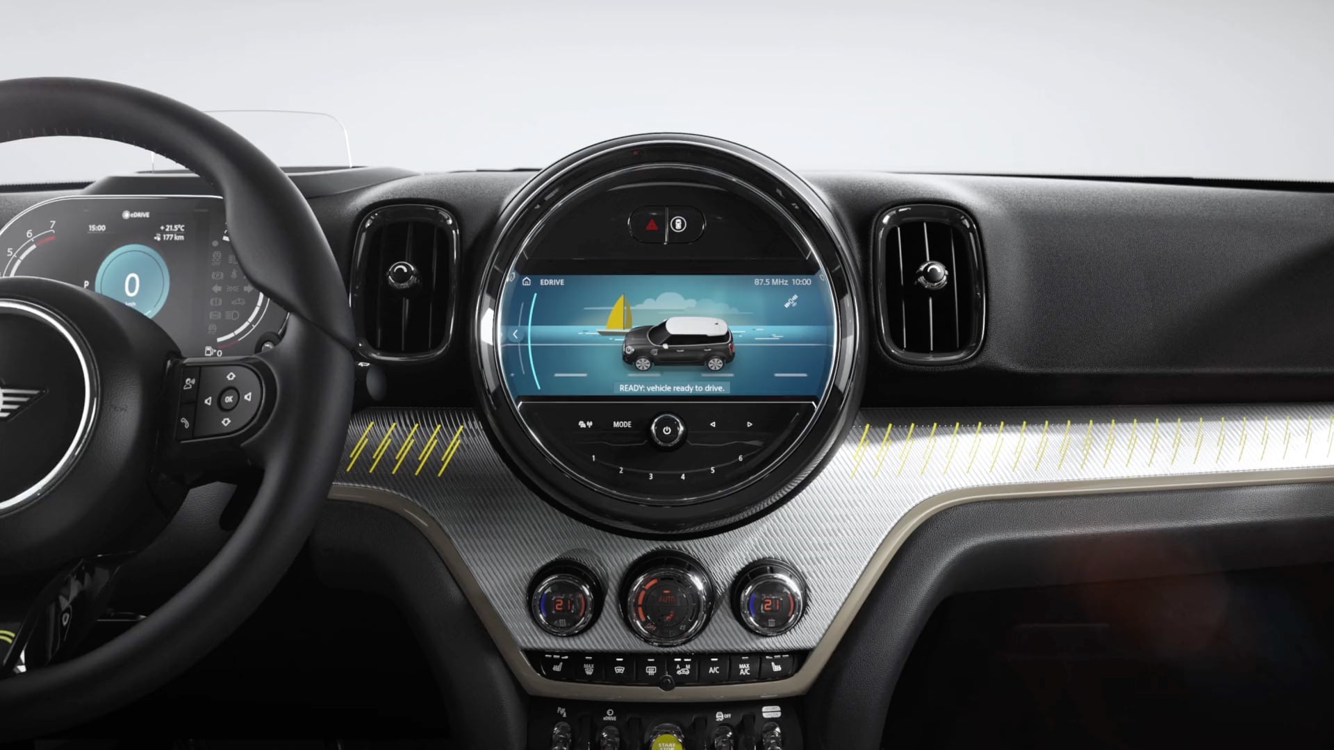 MINI Cooper SE Countryman ALL4 – μπροστινή λήψη – γκρι και μαύρο