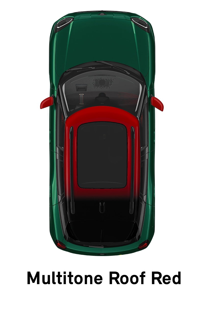  MINI - εξοπλισμός - jcw style οροφή πολλαπλών αποχρώσεων σε κόκκινο χρώμα