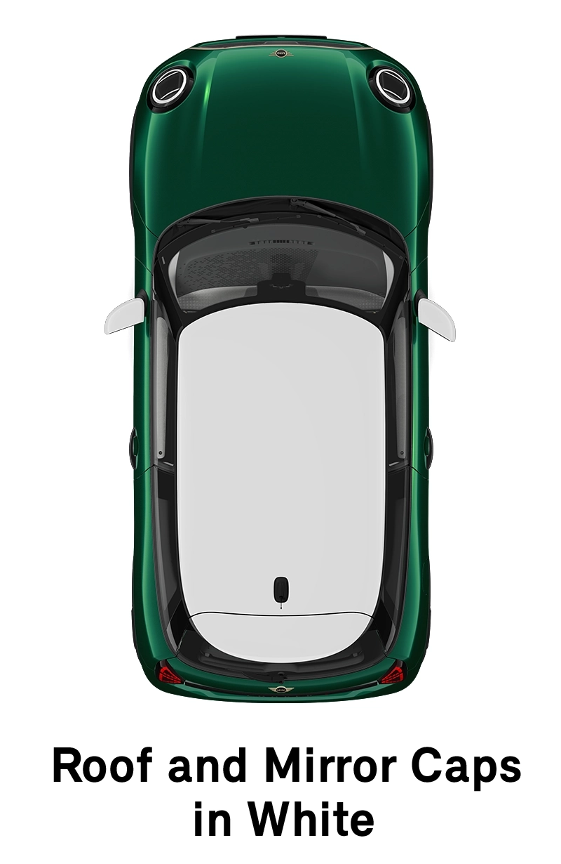  MINI - εξοπλισμός - favoured style οροφή και καλύμματα εξωτερικών καθρεπτών σε λευκό χρώμα