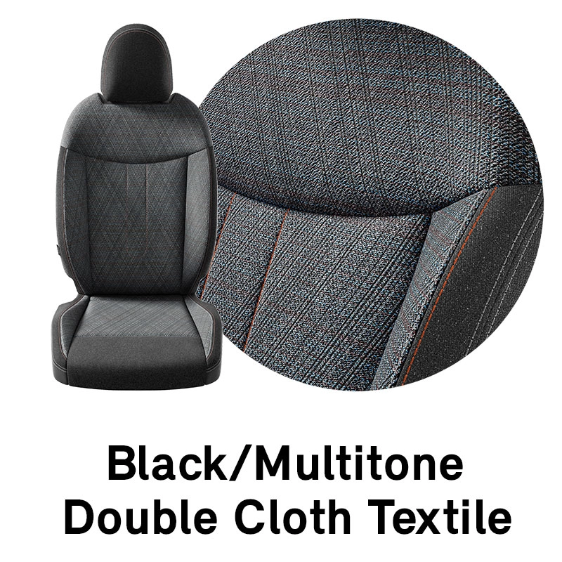 MINI - εξοπλισμός - ύφασμα double cloth σε black multitone