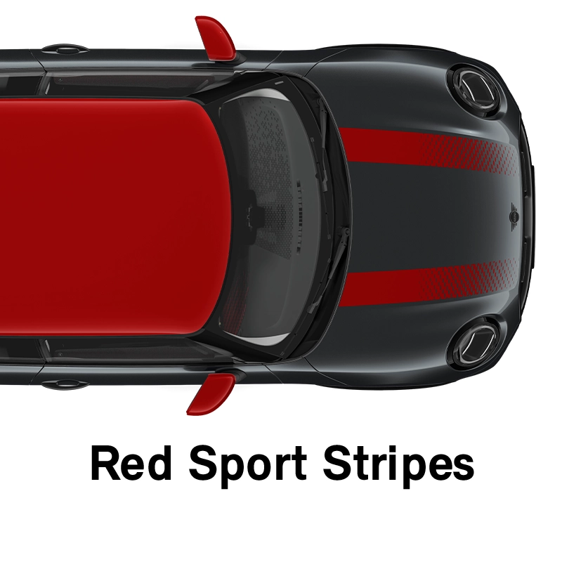  MINI - εξοπλισμός - jcw style κόκκινες σπορ λωρίδες