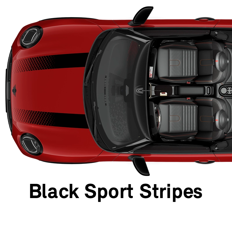  MINI - εξοπλισμός - jcw style μαύρες σπορ λωρίδες