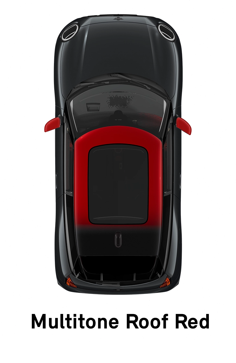  MINI - εξοπλισμός - jcw style οροφή πολλαπλών αποχρώσεων σε κόκκινο χρώμα
