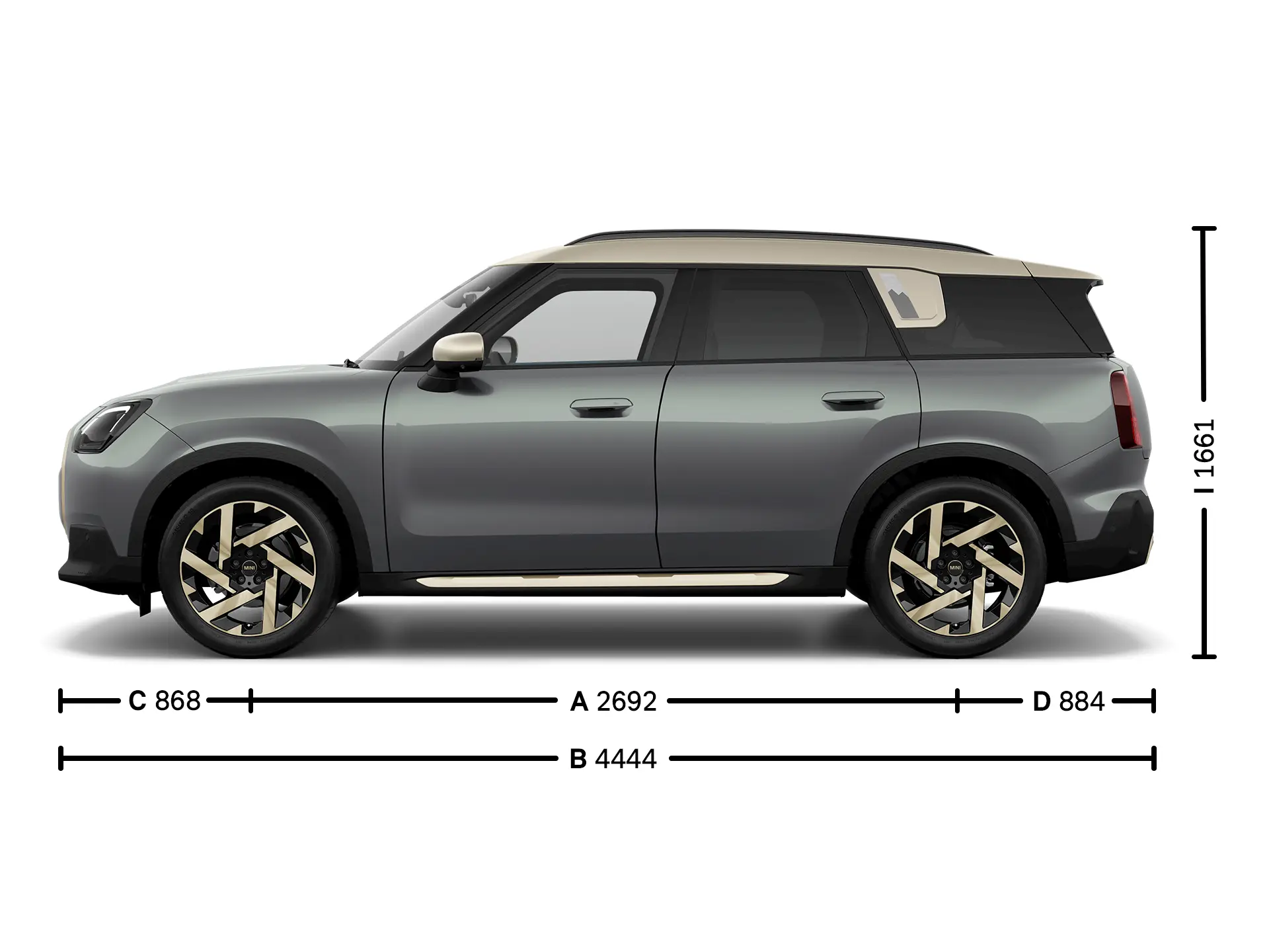 MINI Countryman Διαστάσεις πλάγια όψη