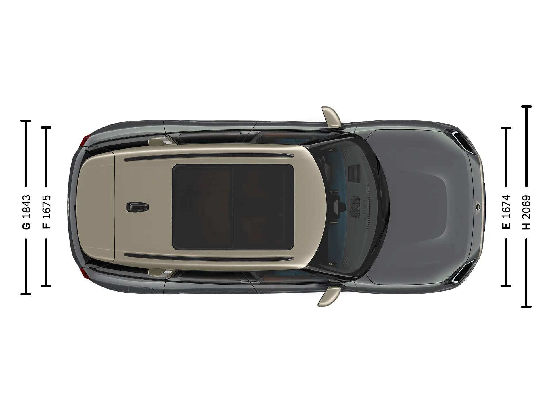 MINI Countryman Διαστάσεις κάτοψη