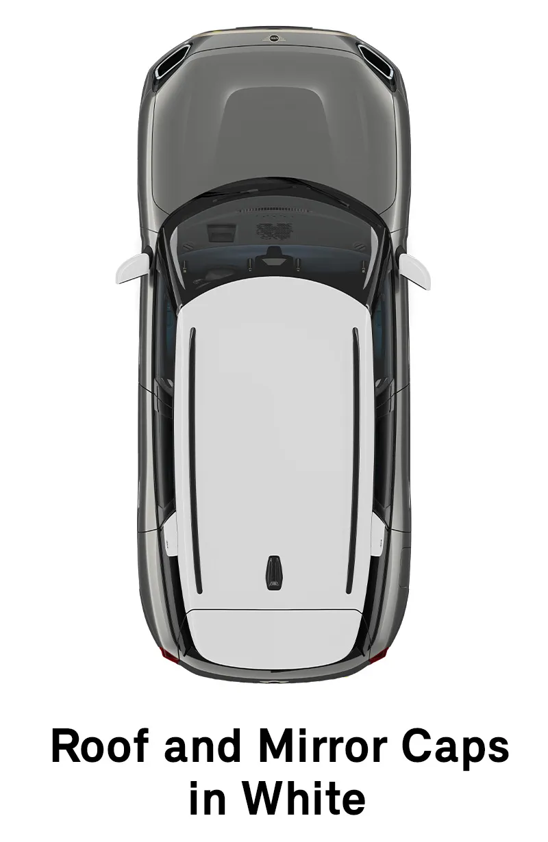  MINI - εξοπλισμός - favoured style οροφή και καλύμματα εξωτερικών καθρεπτών σε λευκό χρώμα