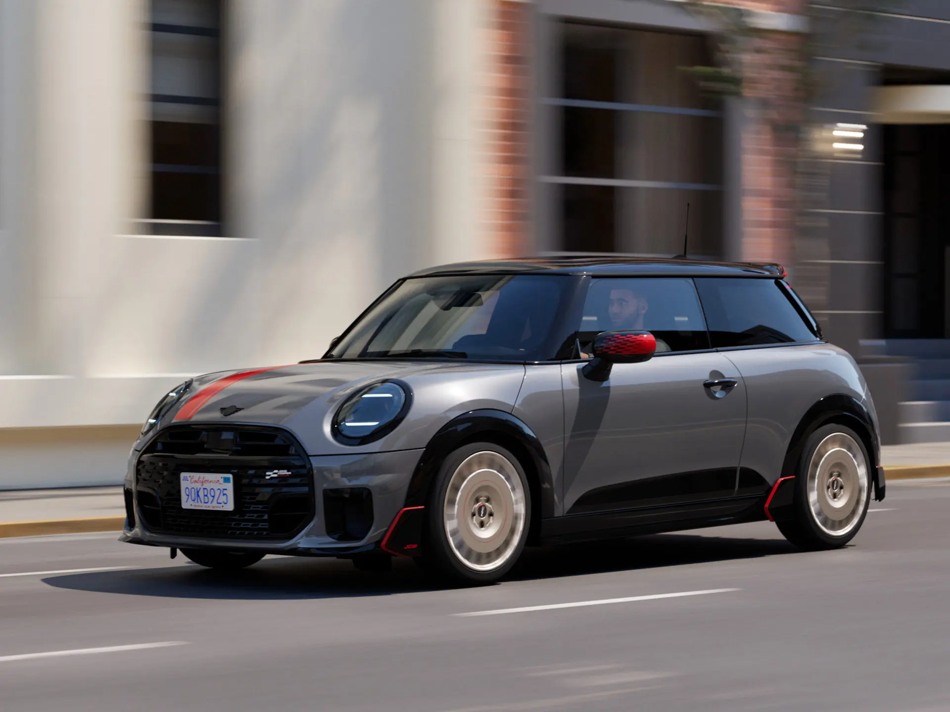 Άντρας οδηγεί ένα MINI Cooper