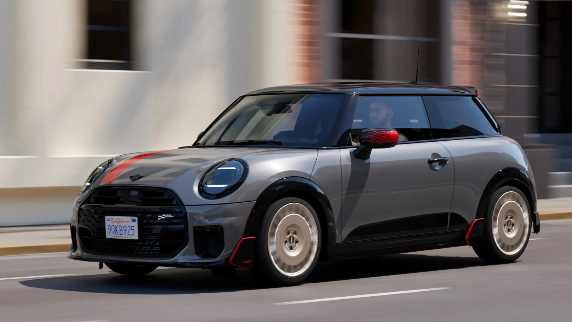 Άντρας οδηγεί ένα MINI Cooper