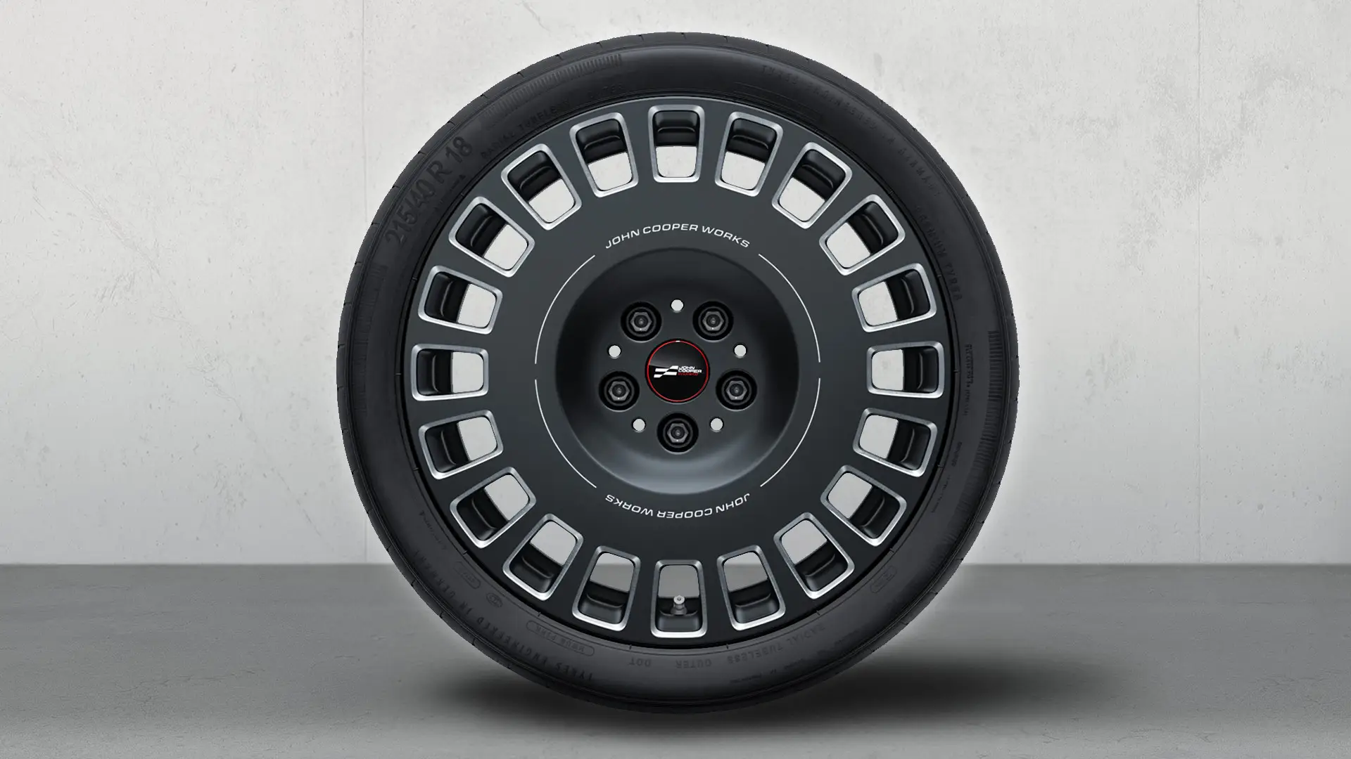 Ζάντες ελαφρού κράματος 18" John Cooper Works Rallye-spoke 964, σε διχρωμία Midnight Grey, διαμανταρισμένες, σετ τροχών με θερινά ελαστικά. 