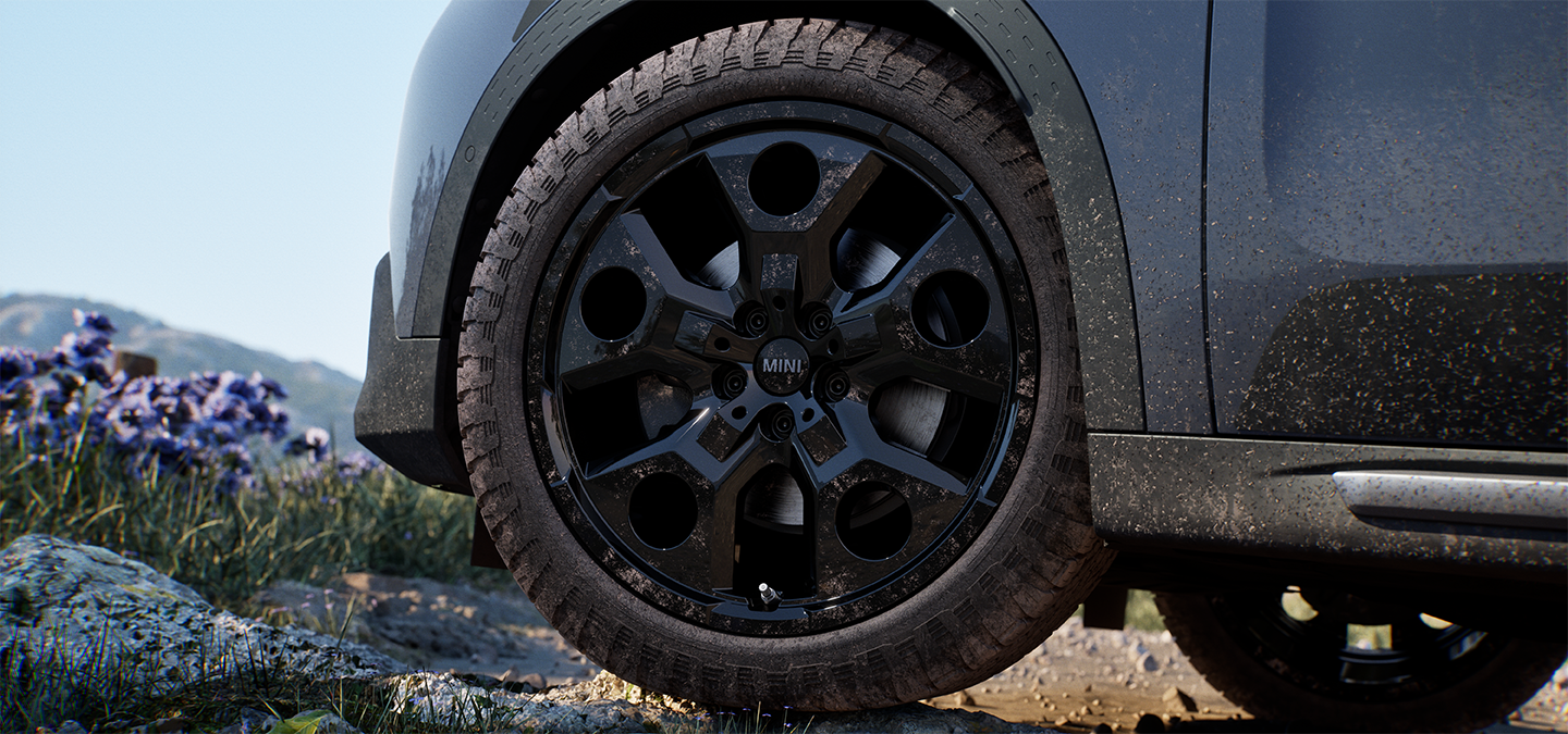 Εικόνα των τροχών του MINI Countryman Untamed Edition.