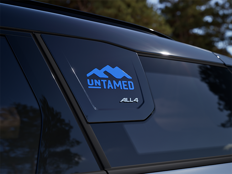 Εικόνα της πίσω κολόνας του MINI Countryman Untamed Edition.