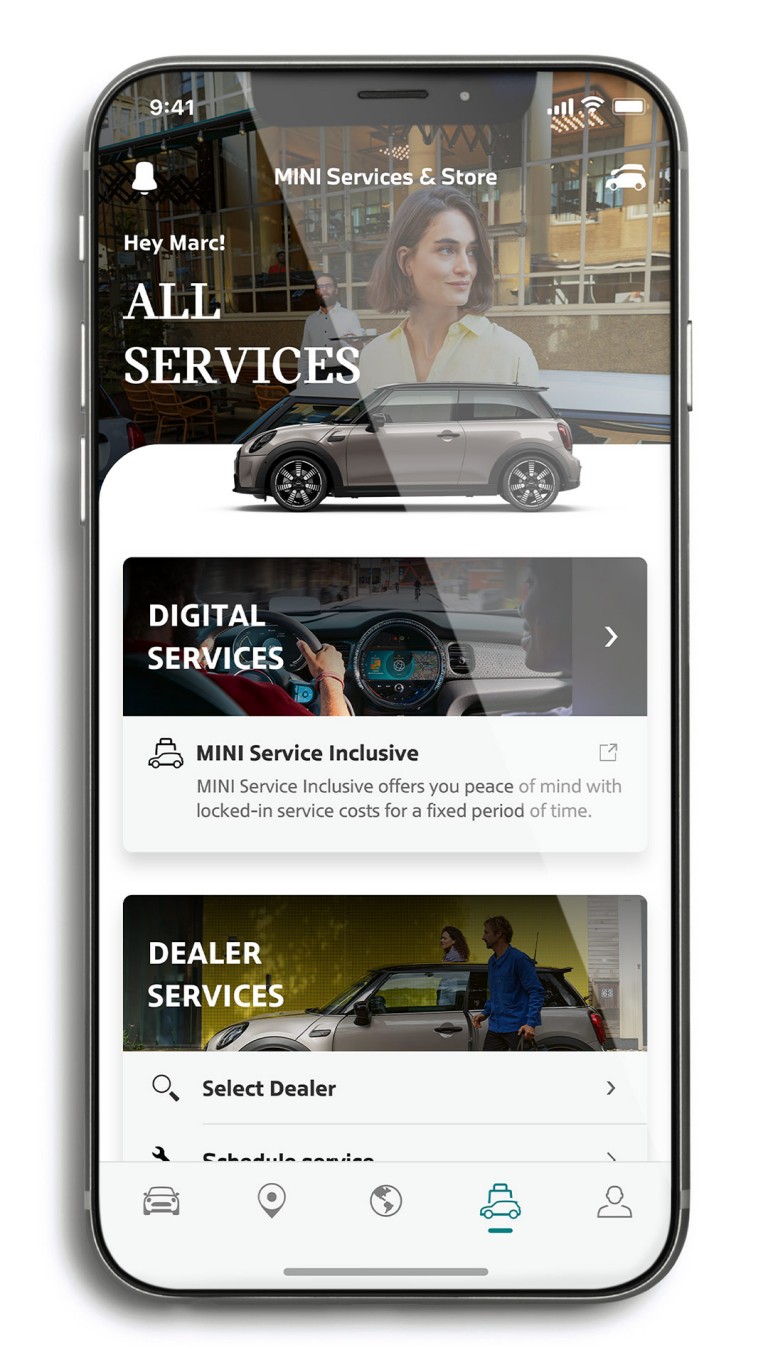  mini connected – mini app – διαχείριση όλων των υπηρεσιών